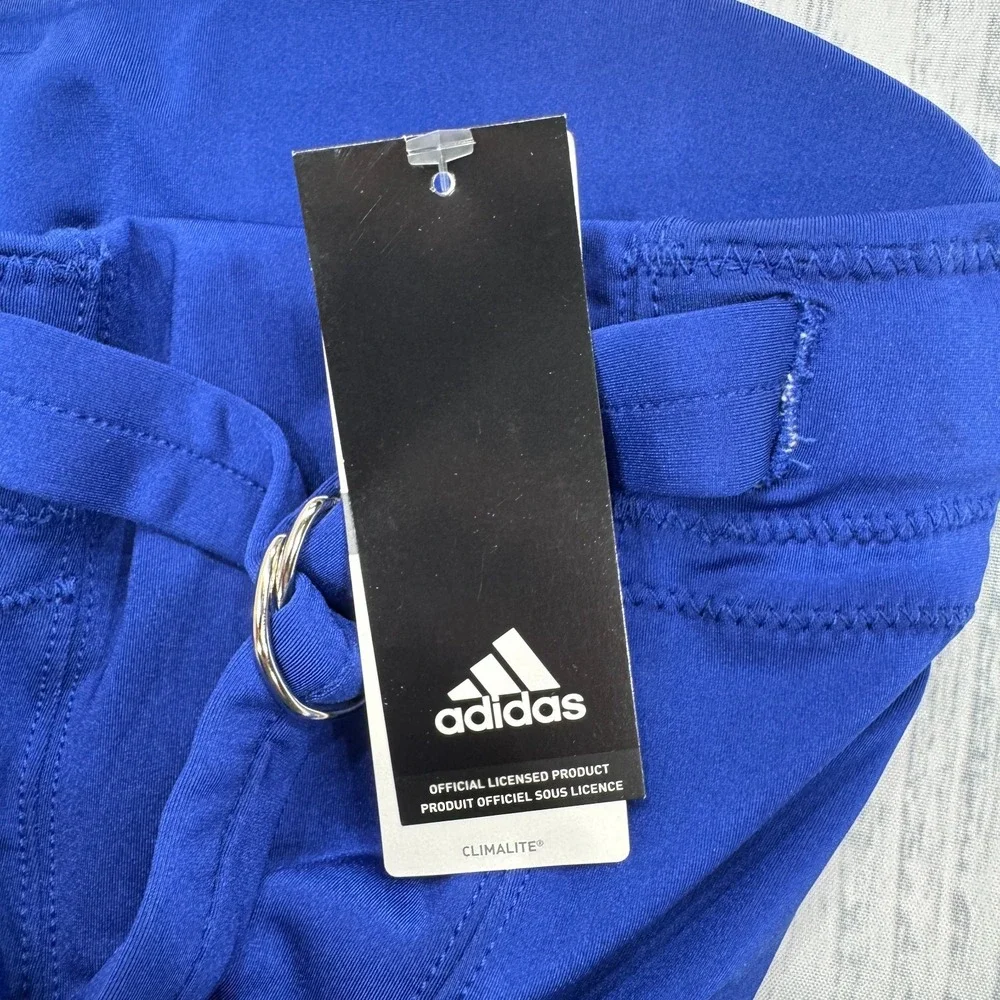 NWT Adidas Football Pants with Pads & Belt Large Blue‎ Practice Game Adult Mens